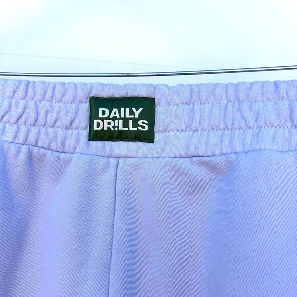 Daily Drills Set Vintage Crew Sweatshirt Super Shorts Lilac Purple Medium Large - Picture 11 of 13